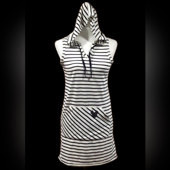 Junk Food “Hello Sunshine” Disney Swim Tunic Hoodie, Black/Eggshell, Size XS - Picture 4 of 10